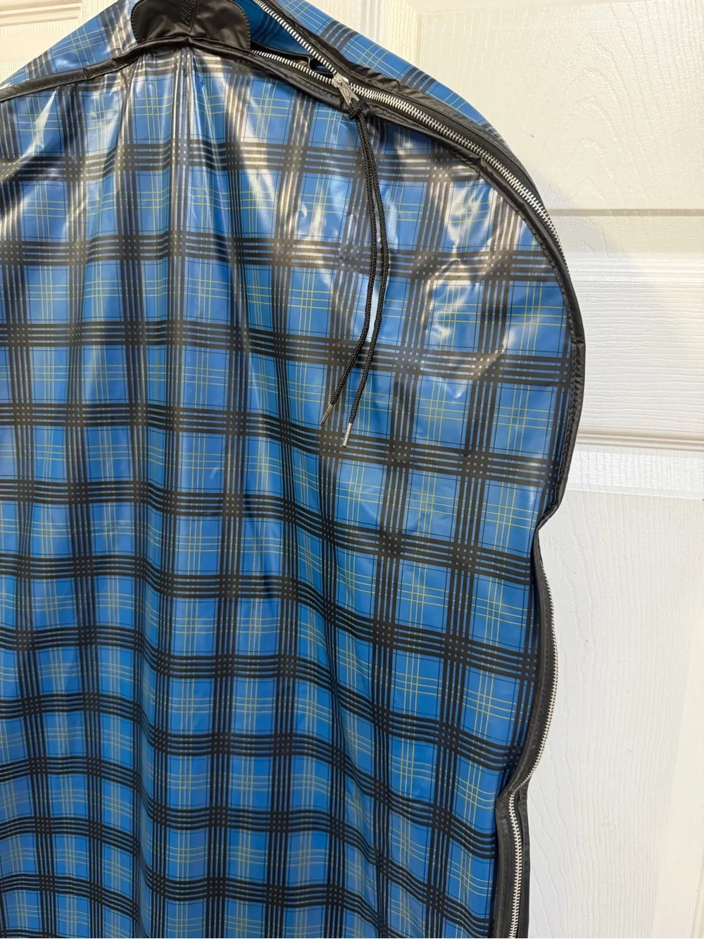 PAKLITE Blue Plaid Garment Bag WATERPROOF